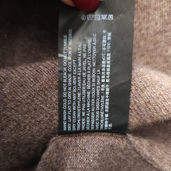 Theory Hilles Cashmere Crew Sweater In Brownwood Melange - Picture 6 of 9